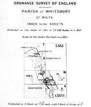 Index to the 1:2500 maps of Whitsbury Parish, 1871. Taken from the Parish Book of Reference held by the Bodleian Library