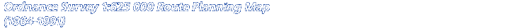 Ordnance Survey 1:625&nbsp;000 Route Planning Map (1964-1991)