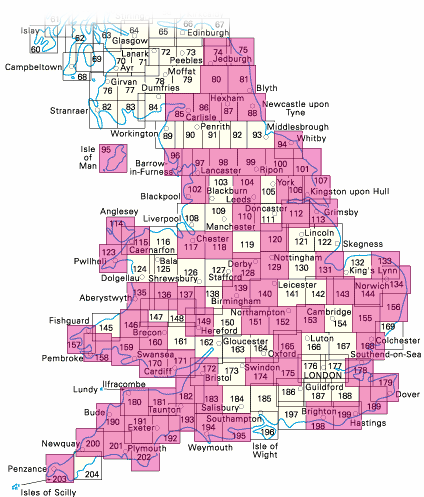 Landranger �3a� covers - Extent of Known Usage